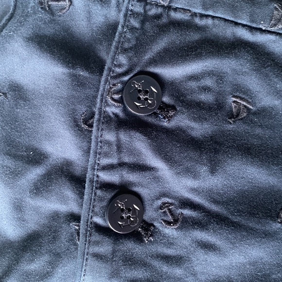 Talula - Navy High Rise Button-up Shorts - Picture 3 of 4